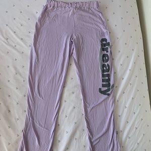 Peace love world purple flared sweatpants